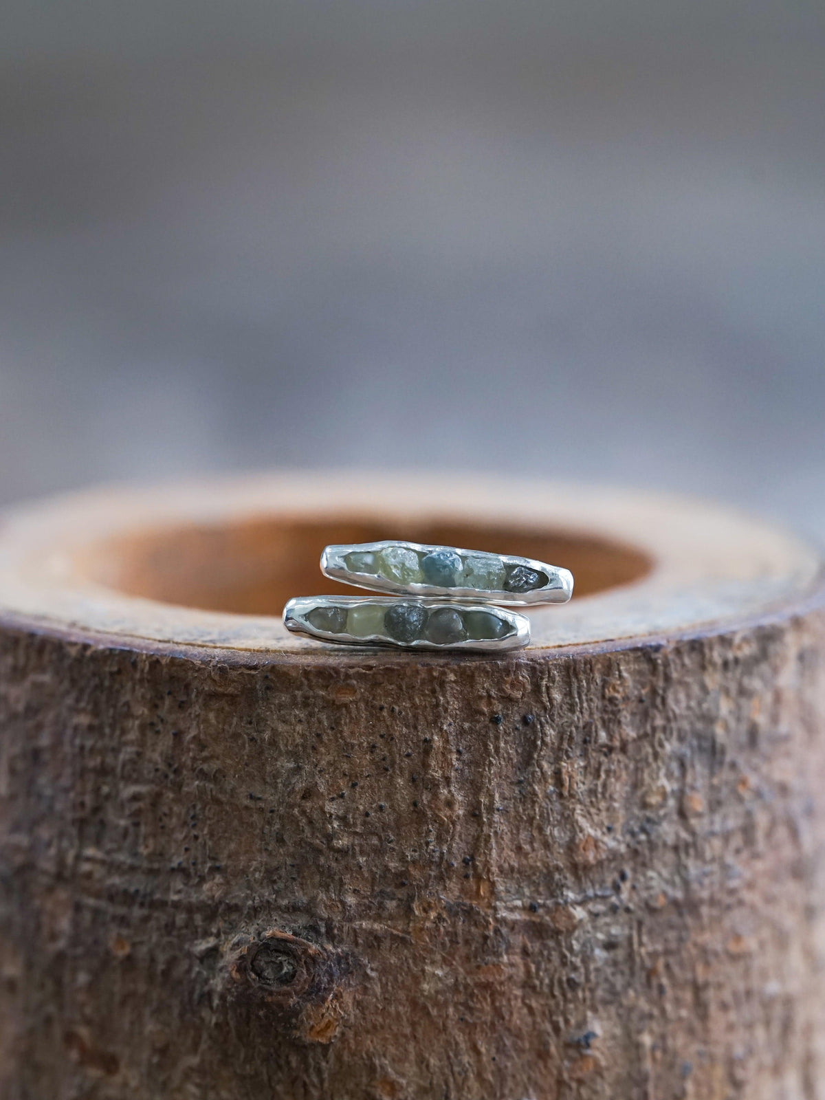 Montana Sapphire Earrings with Hidden Gems - Gardens of the Sun | Ethical Jewelry