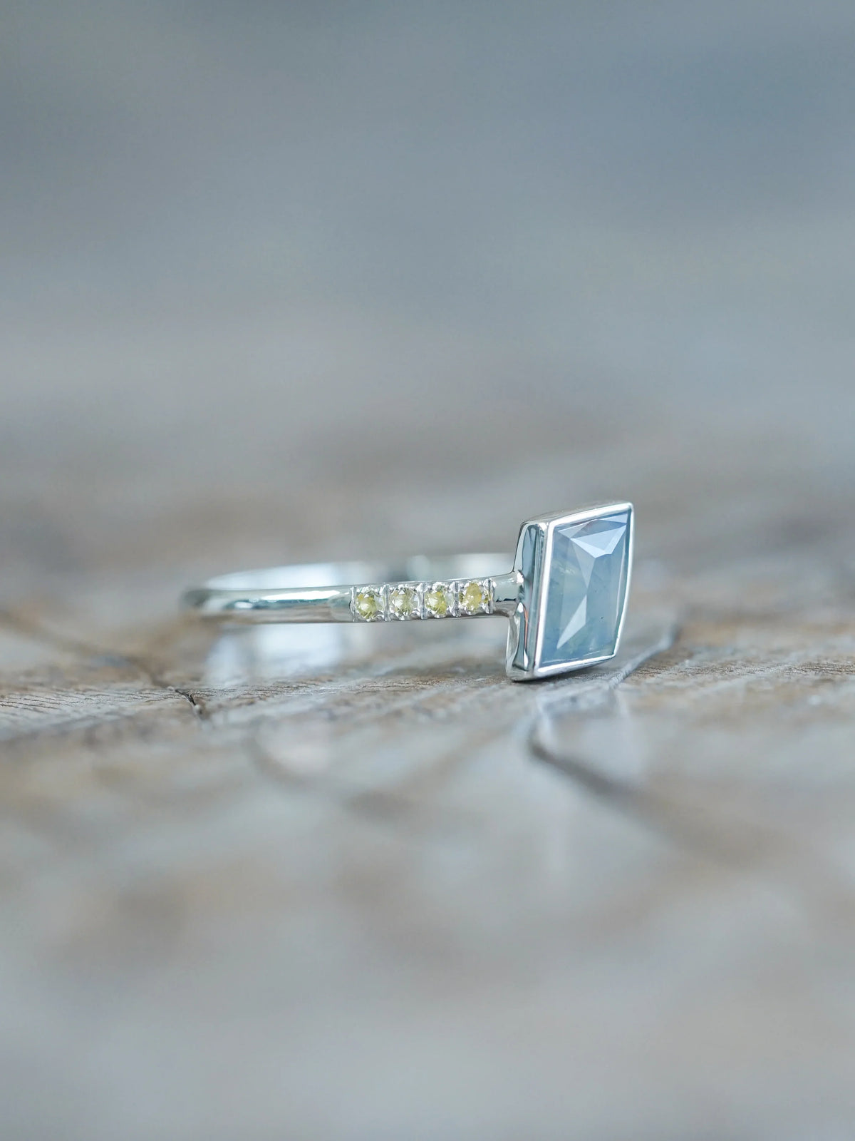Blue and Yellow Sapphire Ring