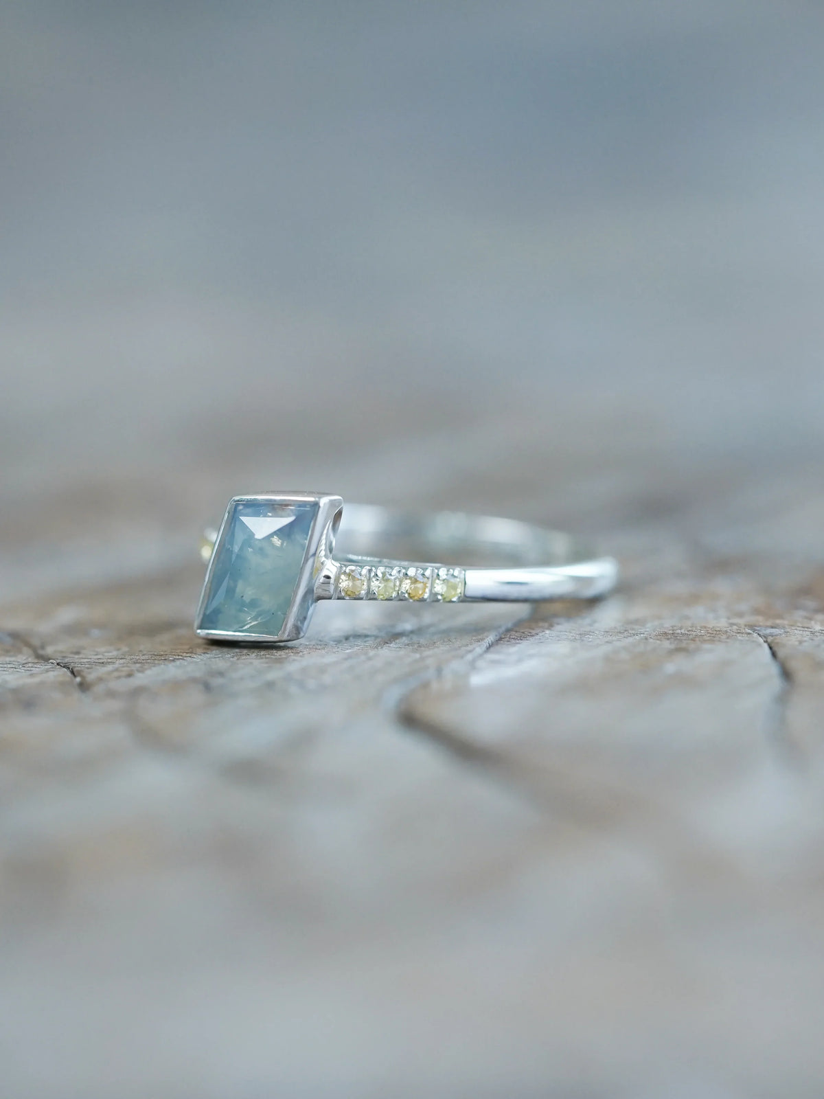 Blue and Yellow Sapphire Ring