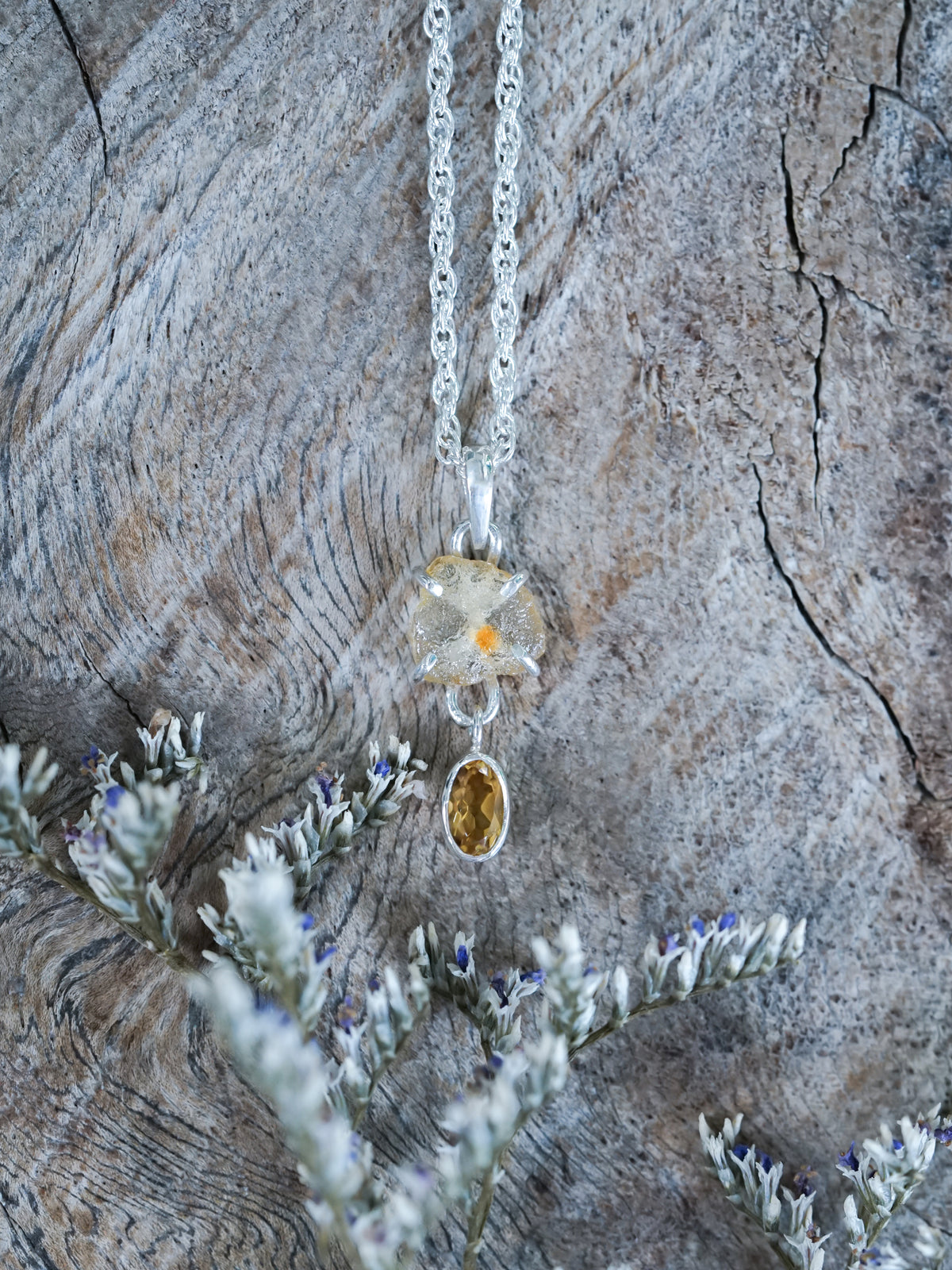 Montana Sapphire and Citrine Necklace - Gardens of the Sun | Ethical Jewelry