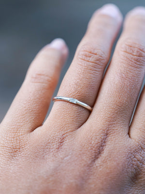 Montana Sapphire and Diamond Ring in Silver