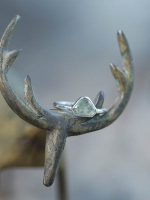 Montana Sapphire and Diamond Ring in Sterling Silver