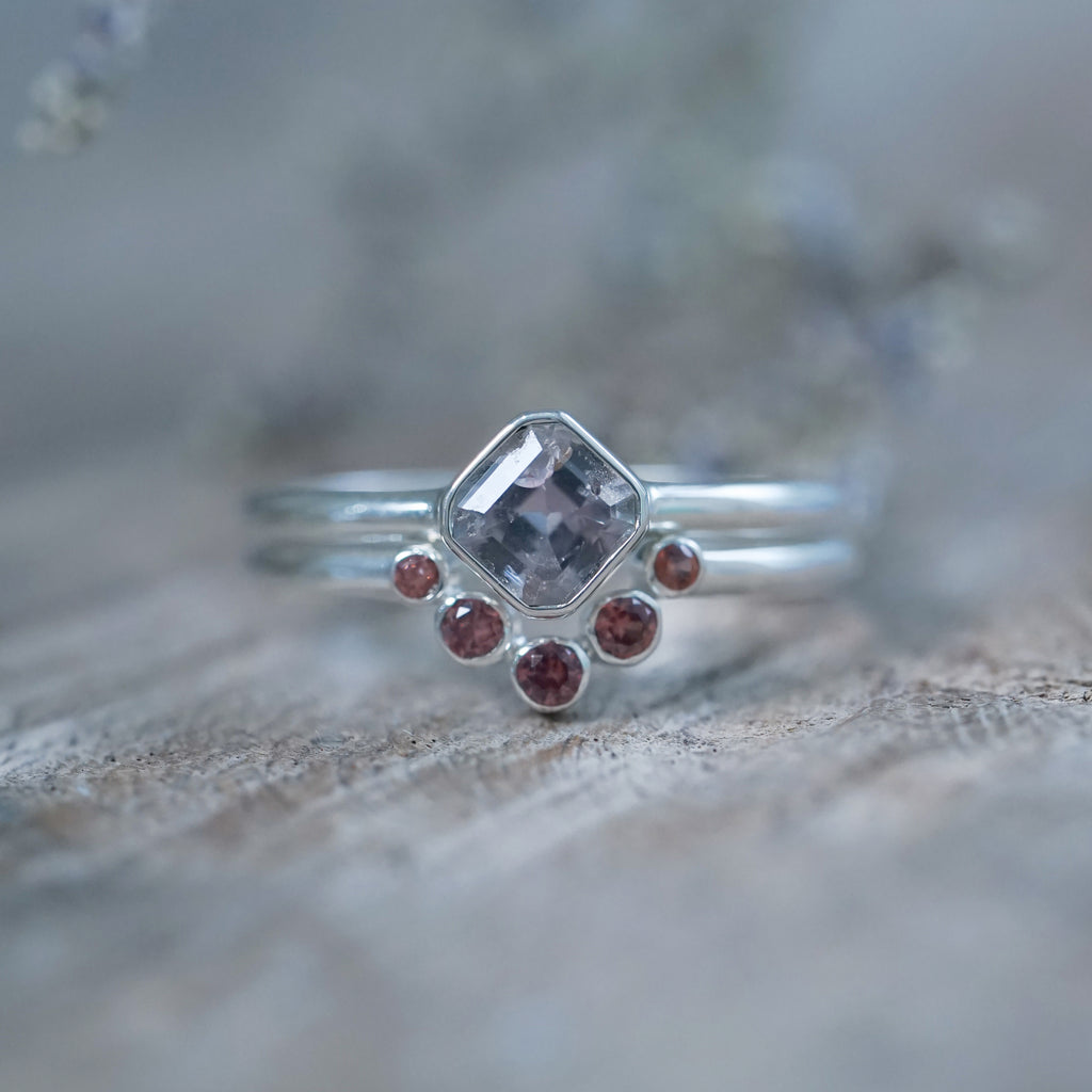 Montana Sapphire and Spinel Ring Set