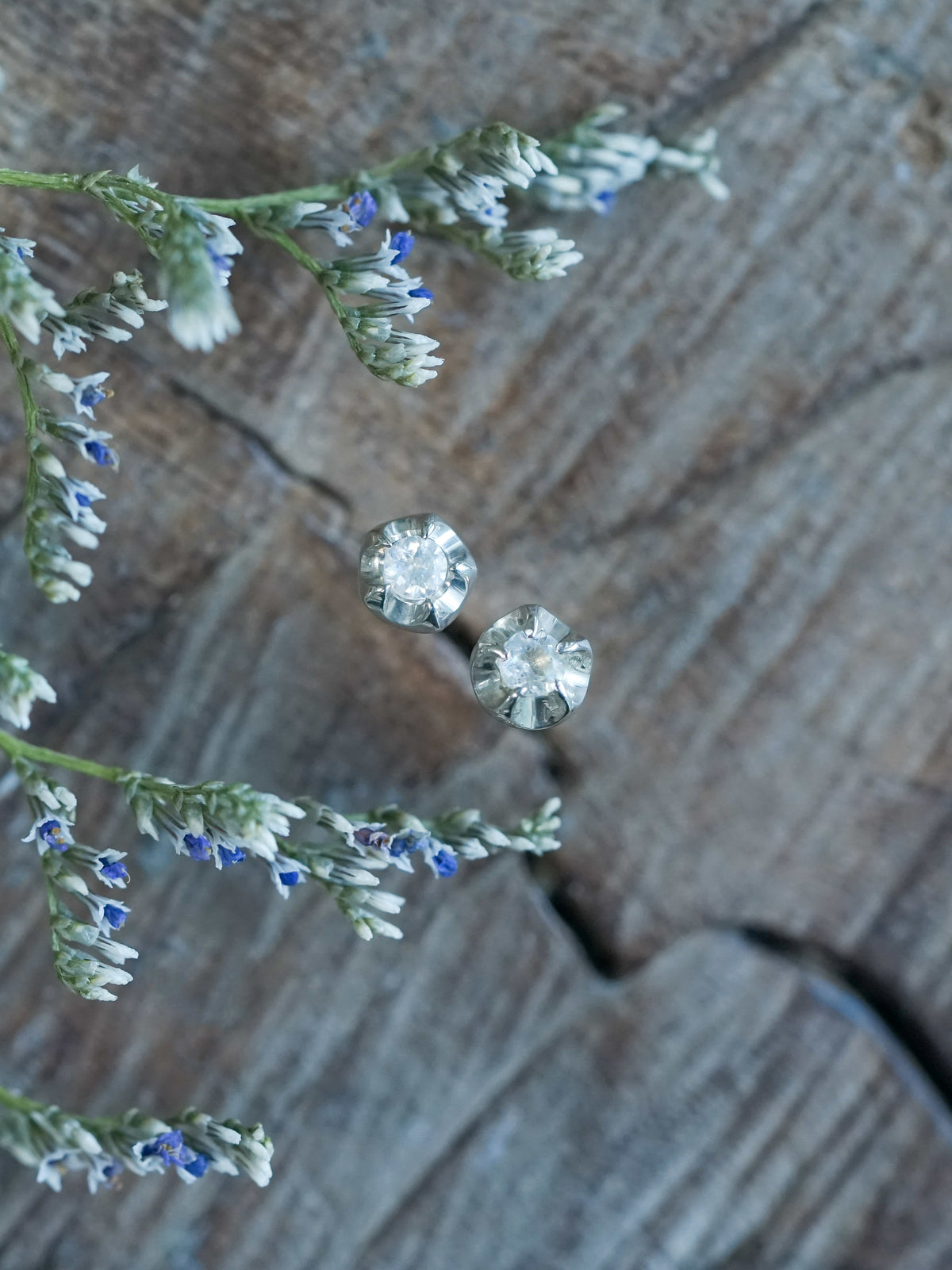 Moonstone Flower Earrings