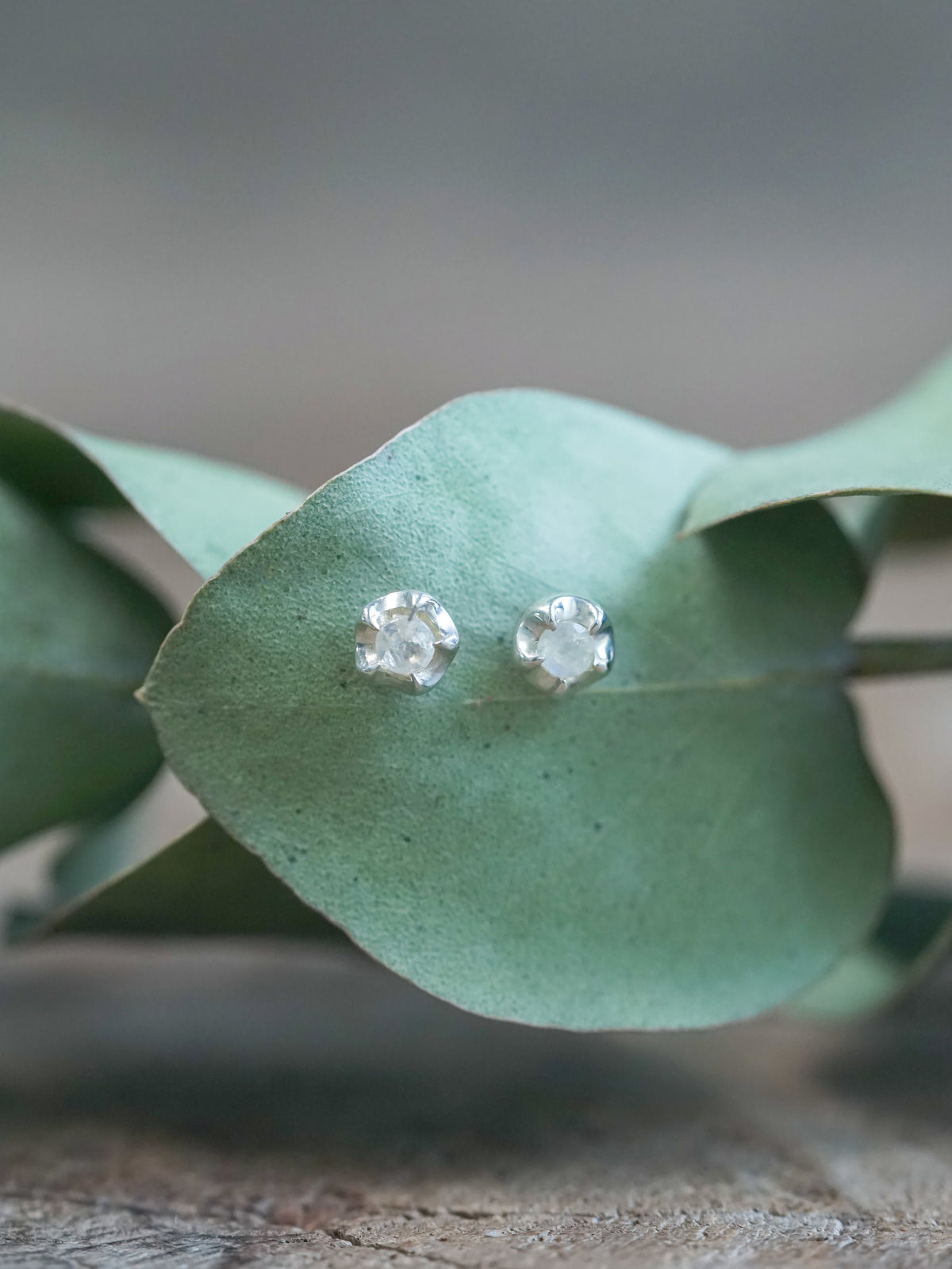 Moonstone Flower Earrings
