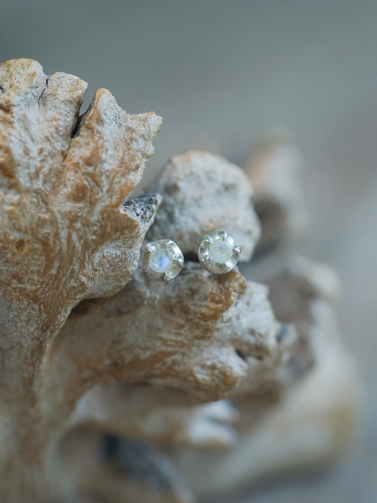 Moonstone Flower Earrings