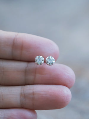 Moonstone Flower Stud Earrings