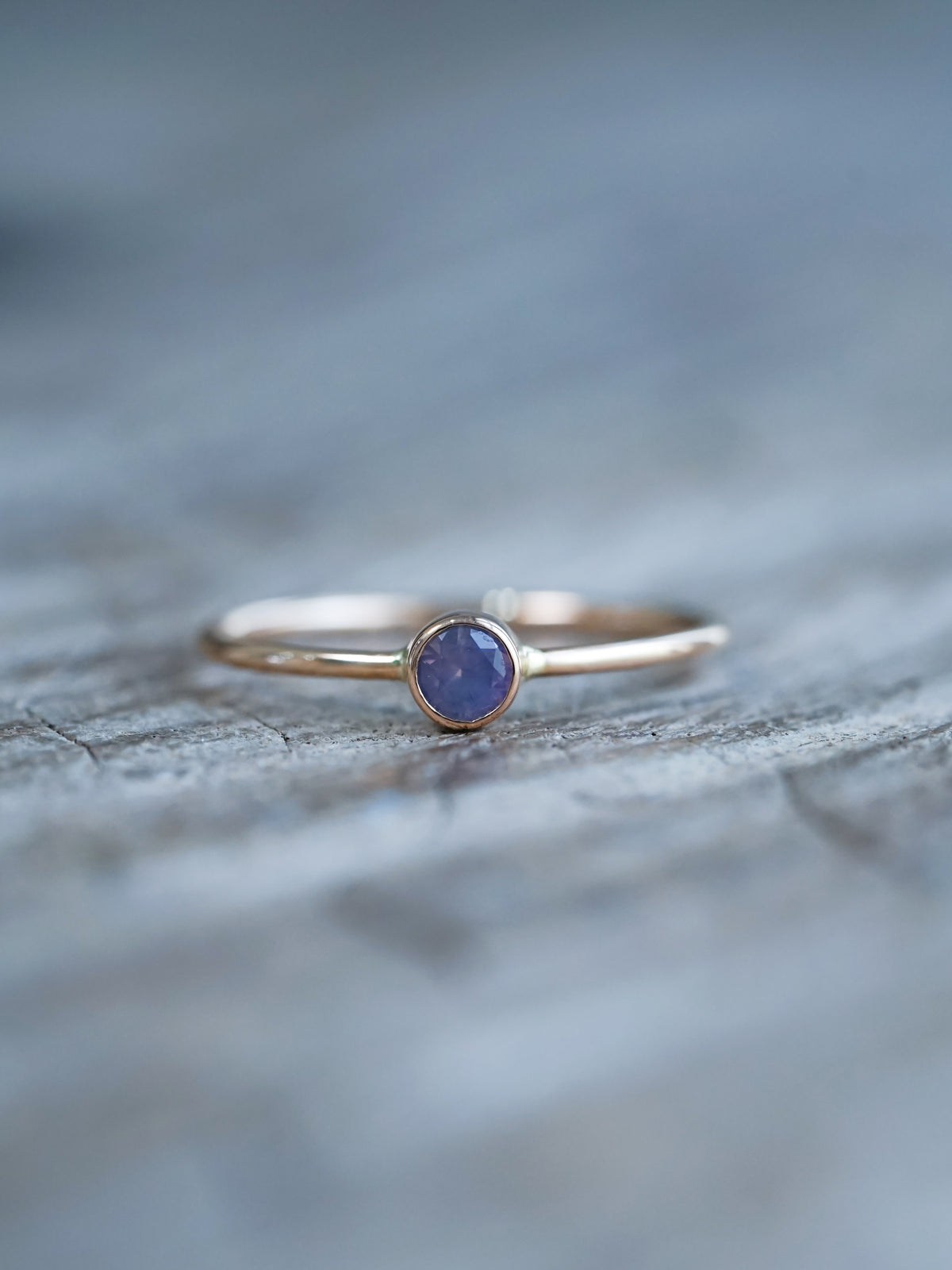 Mystic Lavender Sapphire Ring in Rose Gold - Ethical Jewelry | Gardens of the Sun