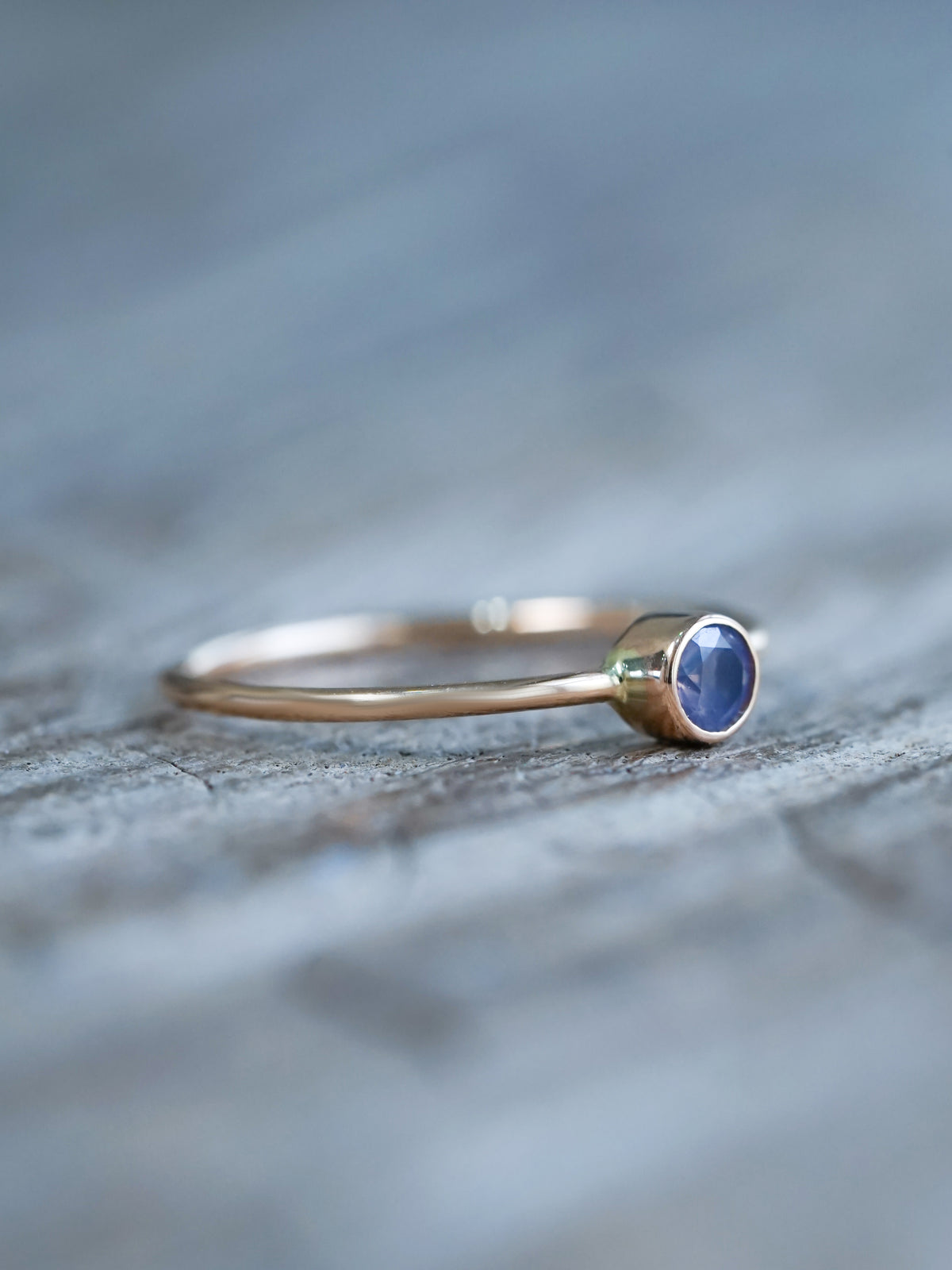 Mystic Lavender Sapphire Ring in Rose Gold - Ethical Jewelry | Gardens of the Sun