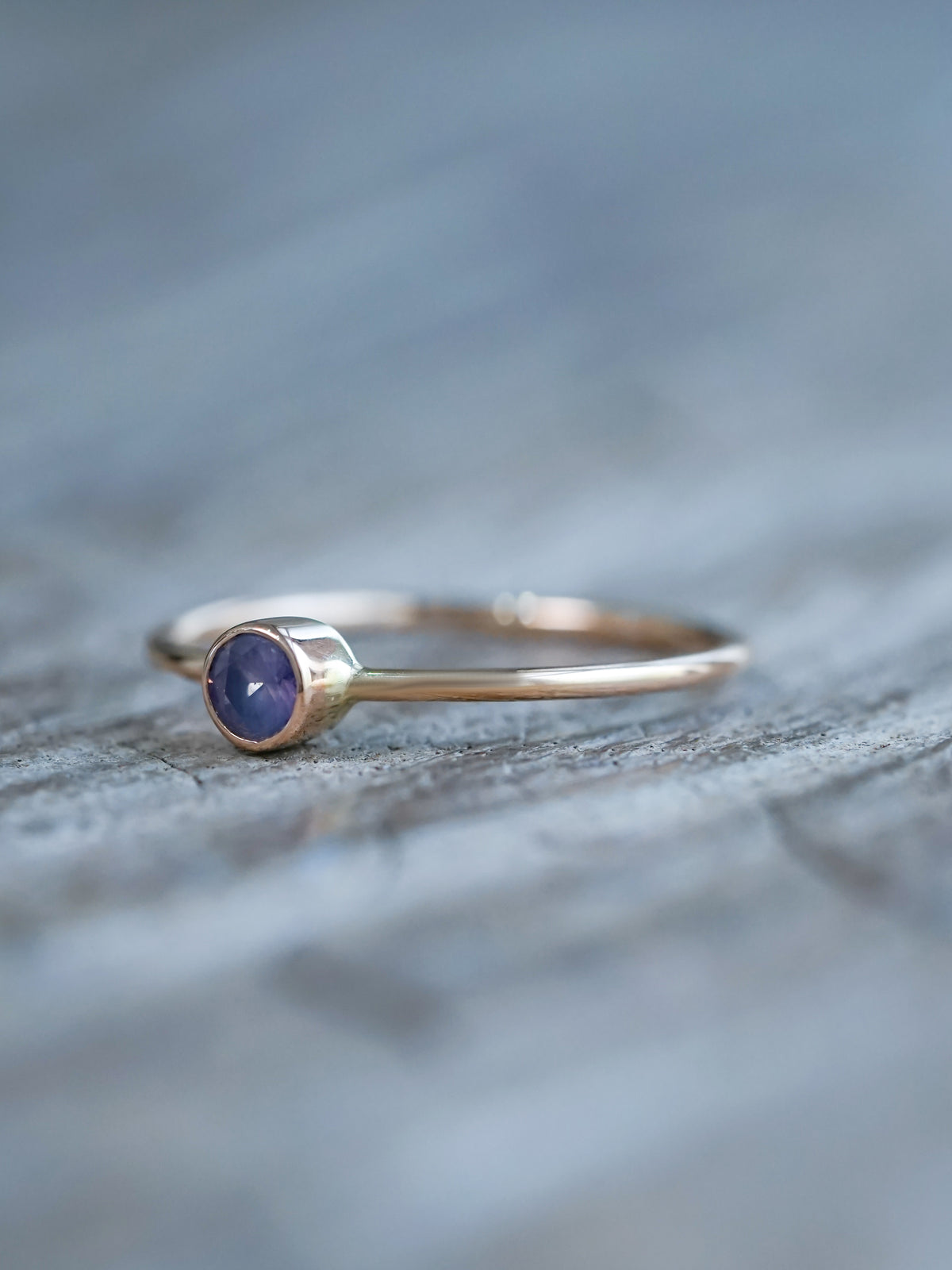 Mystic Lavender Sapphire Ring in Rose Gold - Ethical Jewelry | Gardens of the Sun