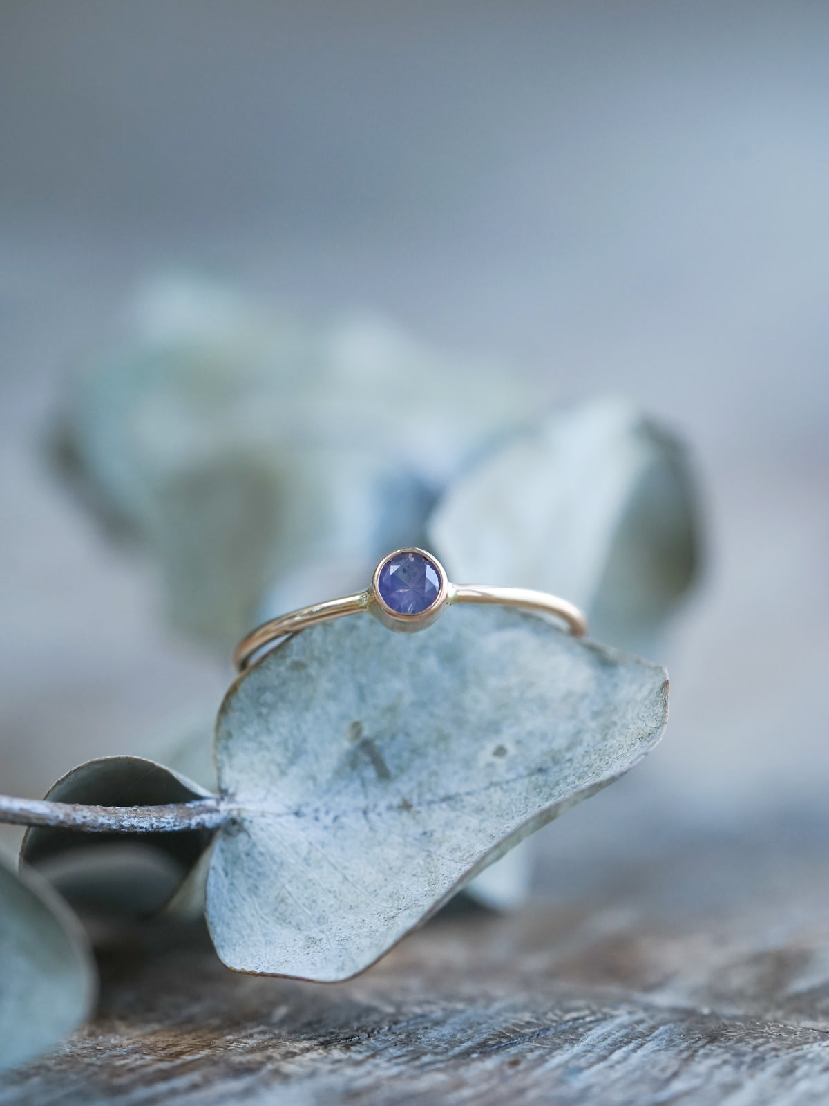 Mystic Lavender Sapphire Ring in Rose Gold - Ethical Jewelry | Gardens of the Sun
