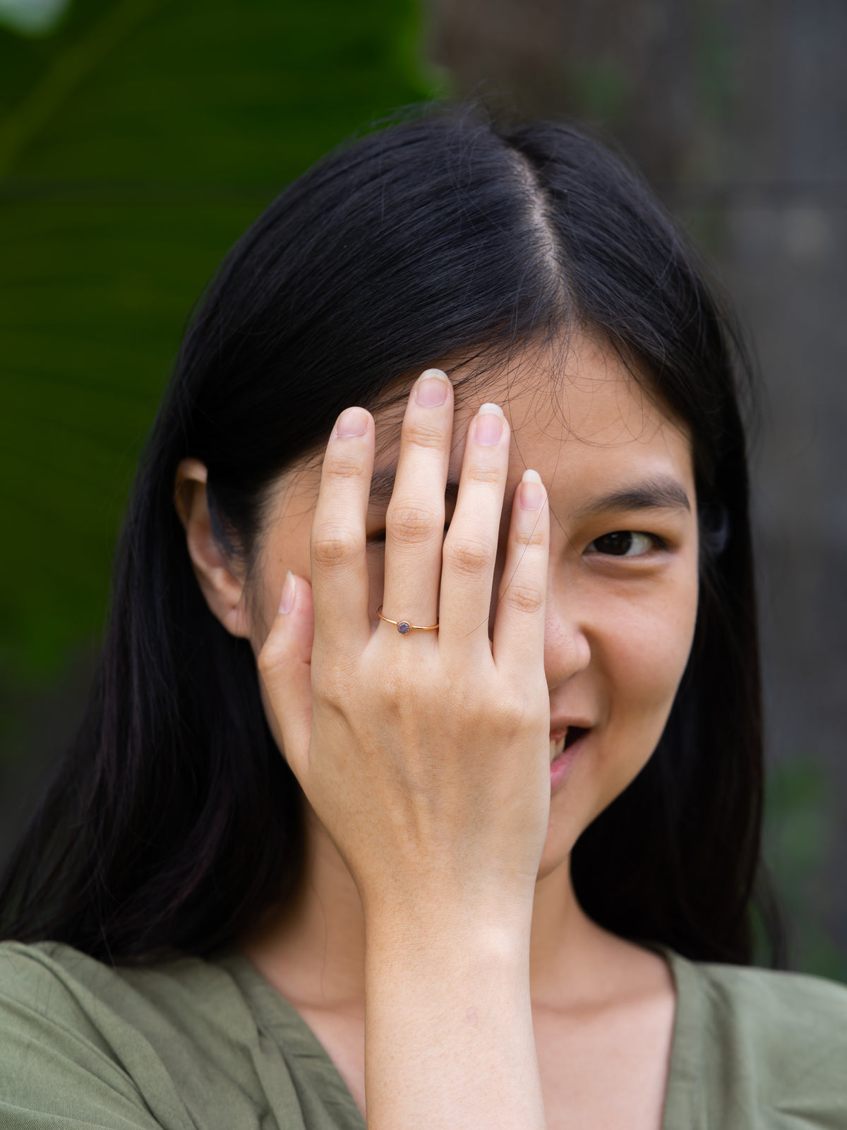 Mystic Lavender Sapphire Ring in Rose Gold - Size 7.5 - Gardens of the Sun | Ethical Jewelry