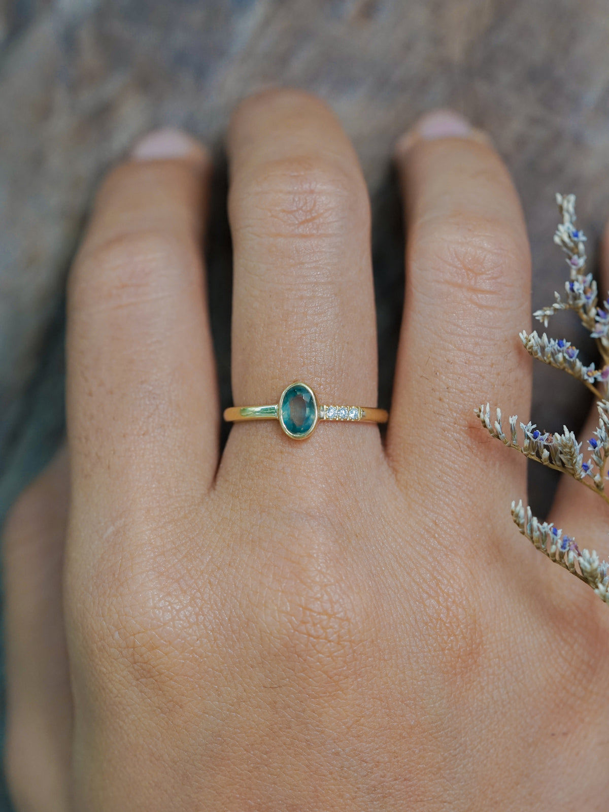 Mystical Sapphire Ring in Gold - Size 6.5 - Gardens of the Sun | Ethical Jewelry
