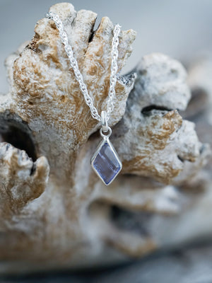 Geometric Tanzanite Necklace - Gardens of the Sun | Ethical Jewelry