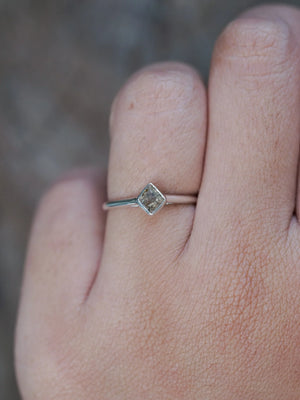 Natural Brown Kite Diamond Engagement Ring
