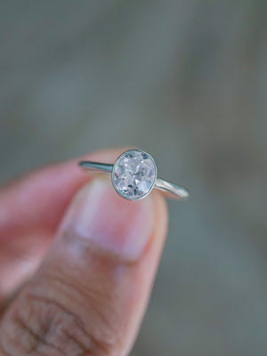 Natural Kunzite Engagement Rings in Silver 