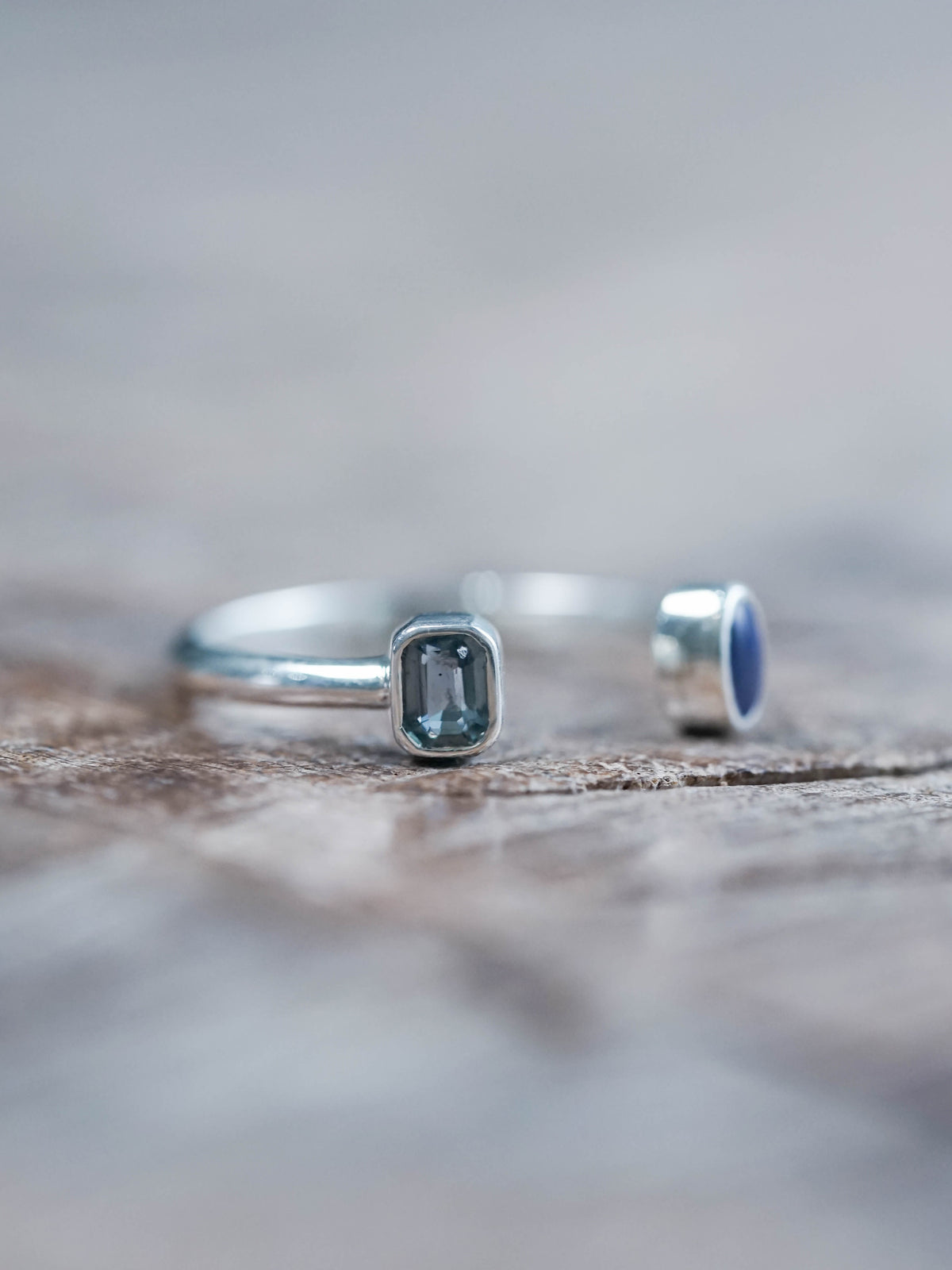 Open Opal and Sapphire Ring