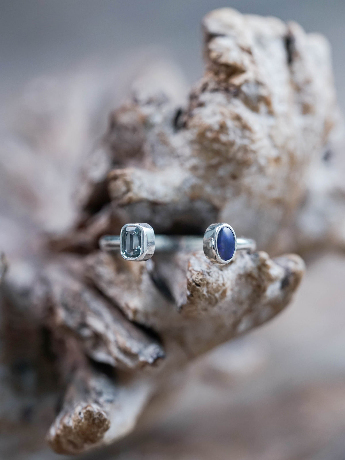 Open Opal and Sapphire Ring