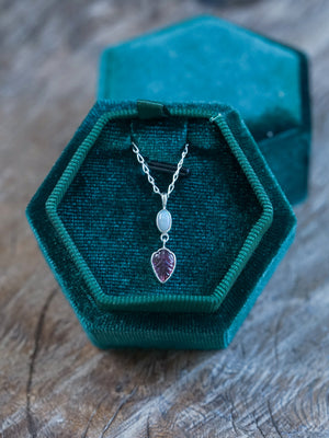 Opal and Tourmaline Leaf Necklace - Gardens of the Sun | Ethical Jewelry