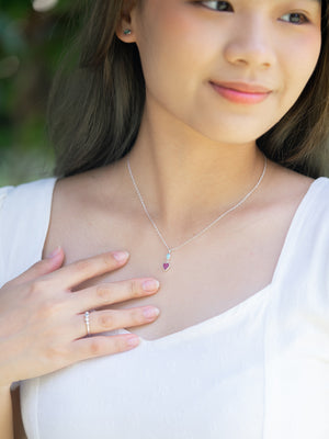 Opal and Tourmaline Leaf Necklace - Gardens of the Sun | Ethical Jewelry