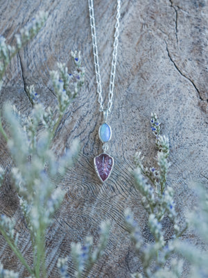 Opal and Tourmaline Leaf Necklace - Gardens of the Sun | Ethical Jewelry