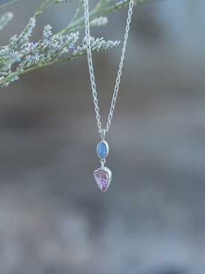 Opal and Tourmaline Leaf Necklace - Gardens of the Sun | Ethical Jewelry