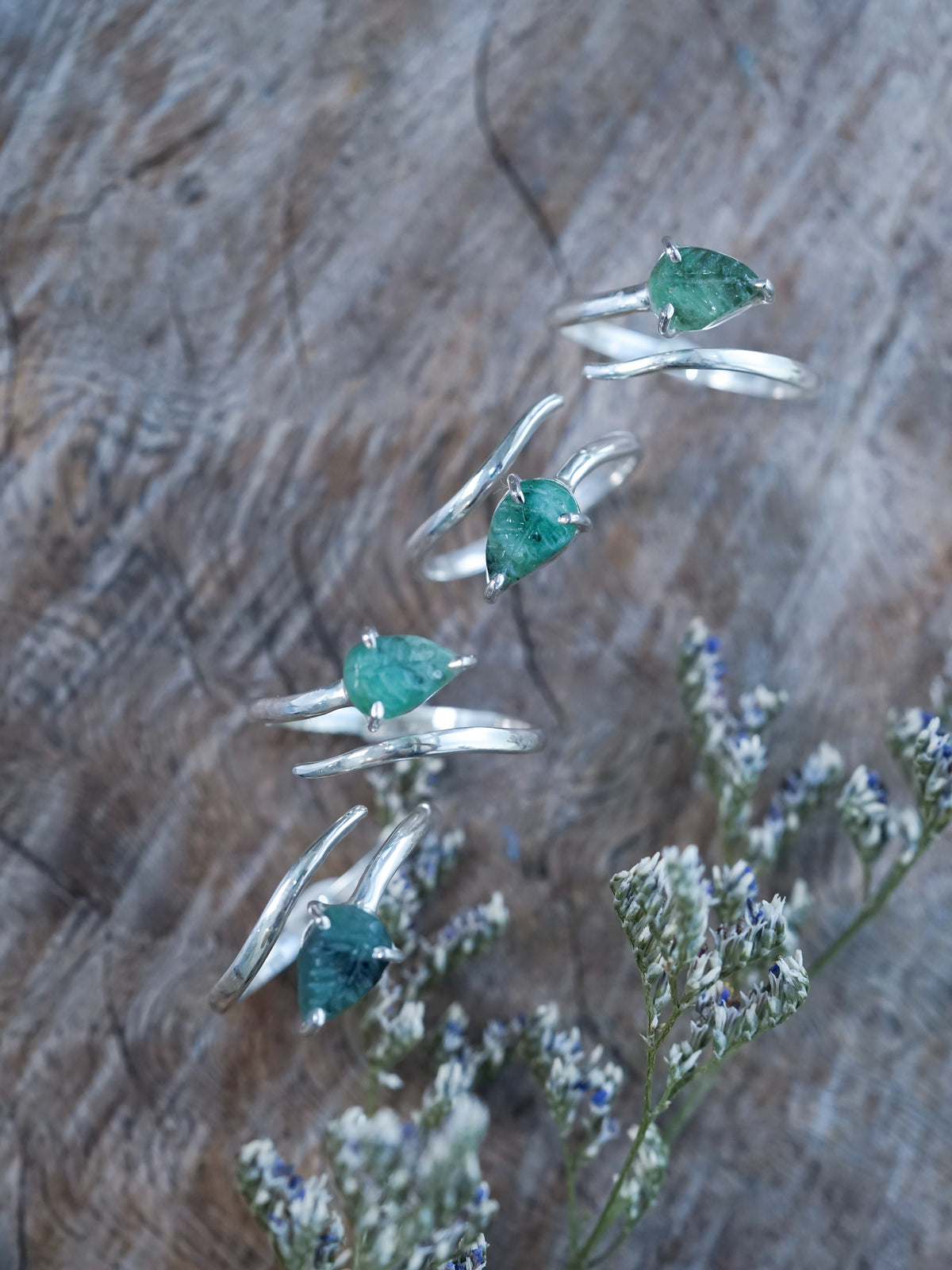 Open Emerald Leaf Ring - Gardens of the Sun | Ethical Jewelry