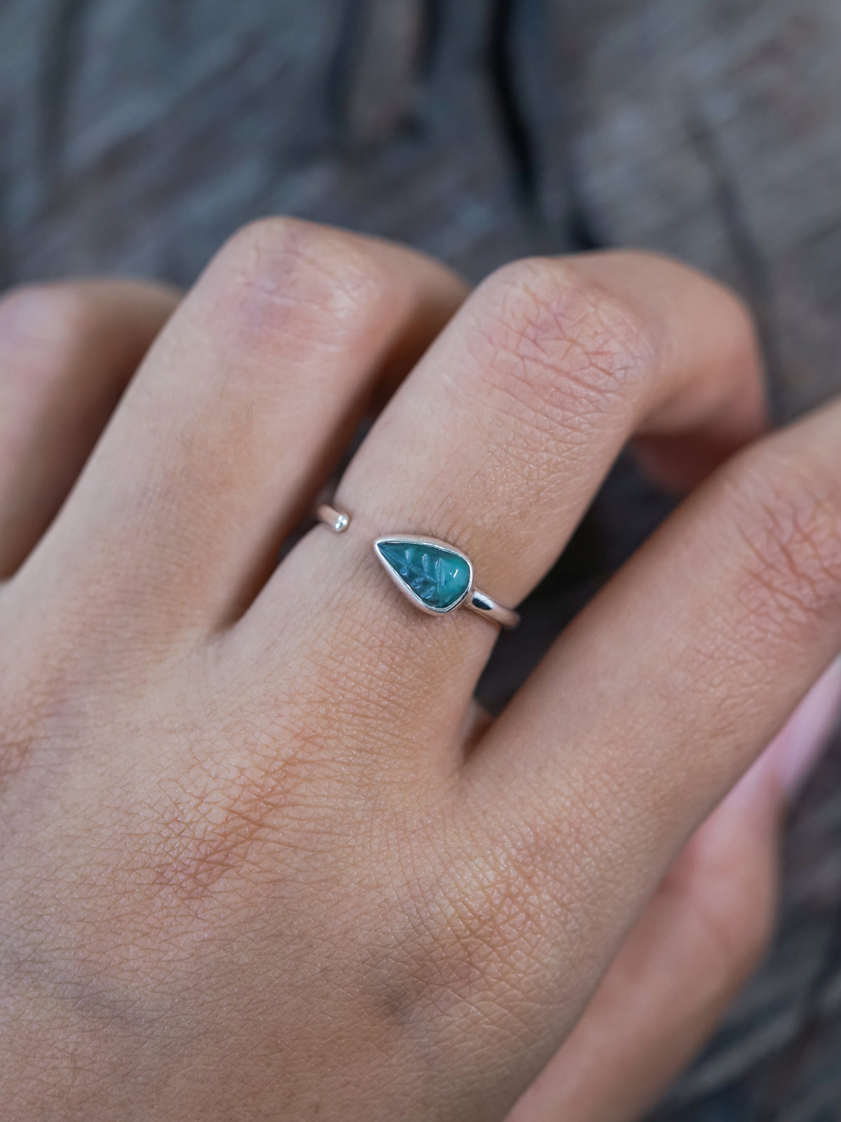 Open Emerald Leaf Ring - Gardens of the Sun | Ethical Jewelry