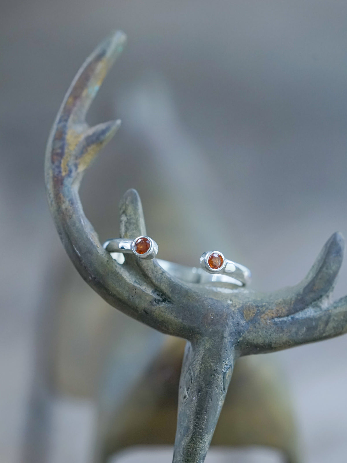 Open Hessonite Garnet Ring