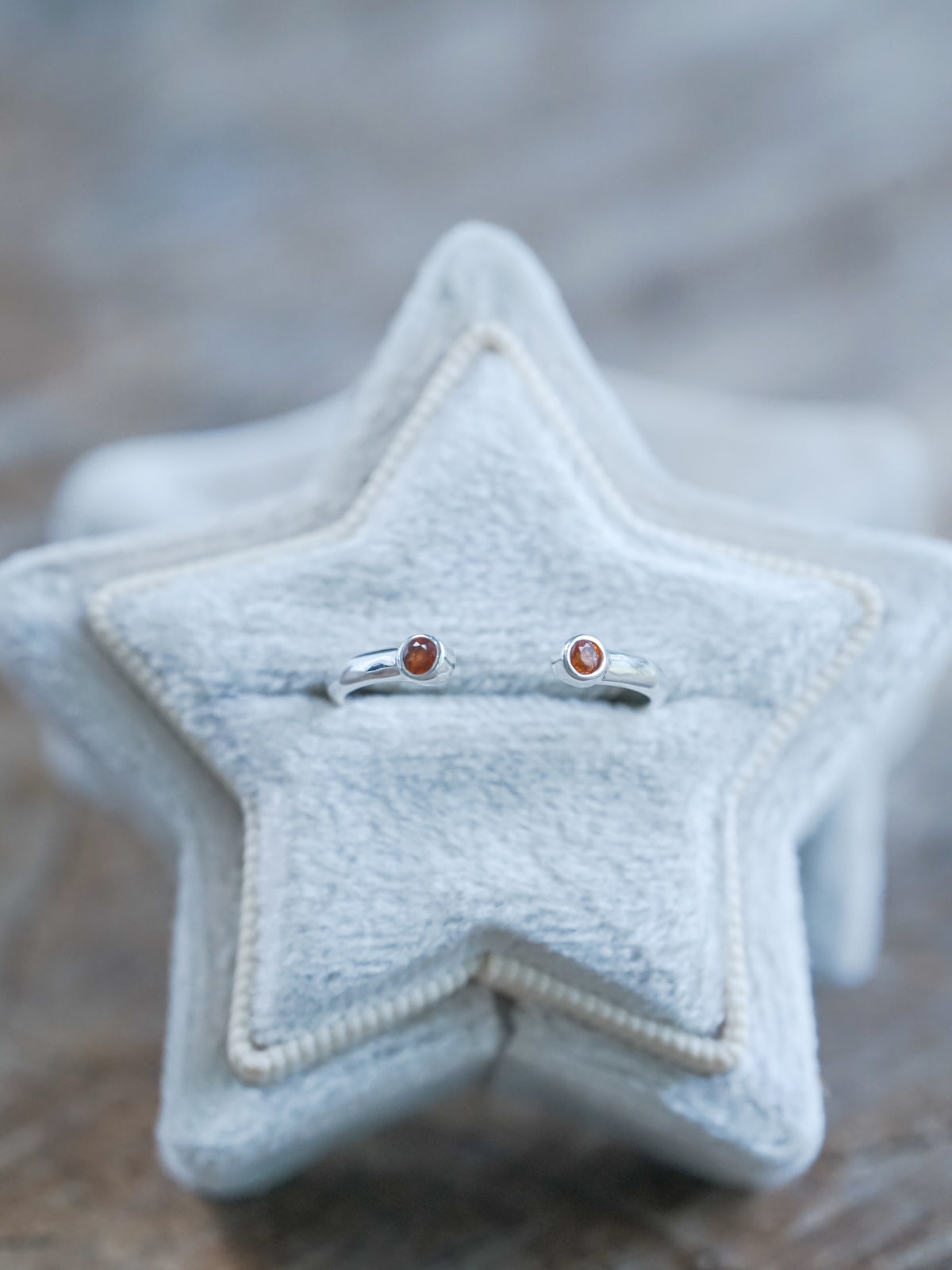 Open Hessonite Garnet Ring