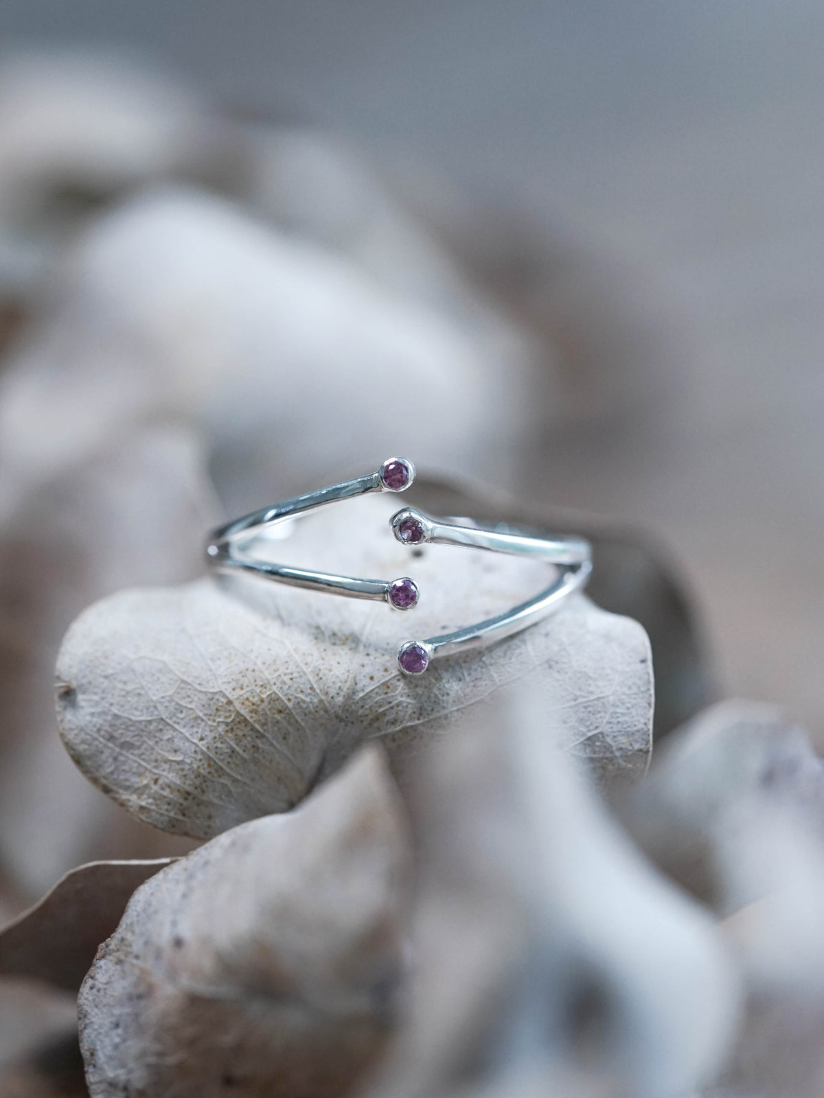 Open Hug Sapphire Ring