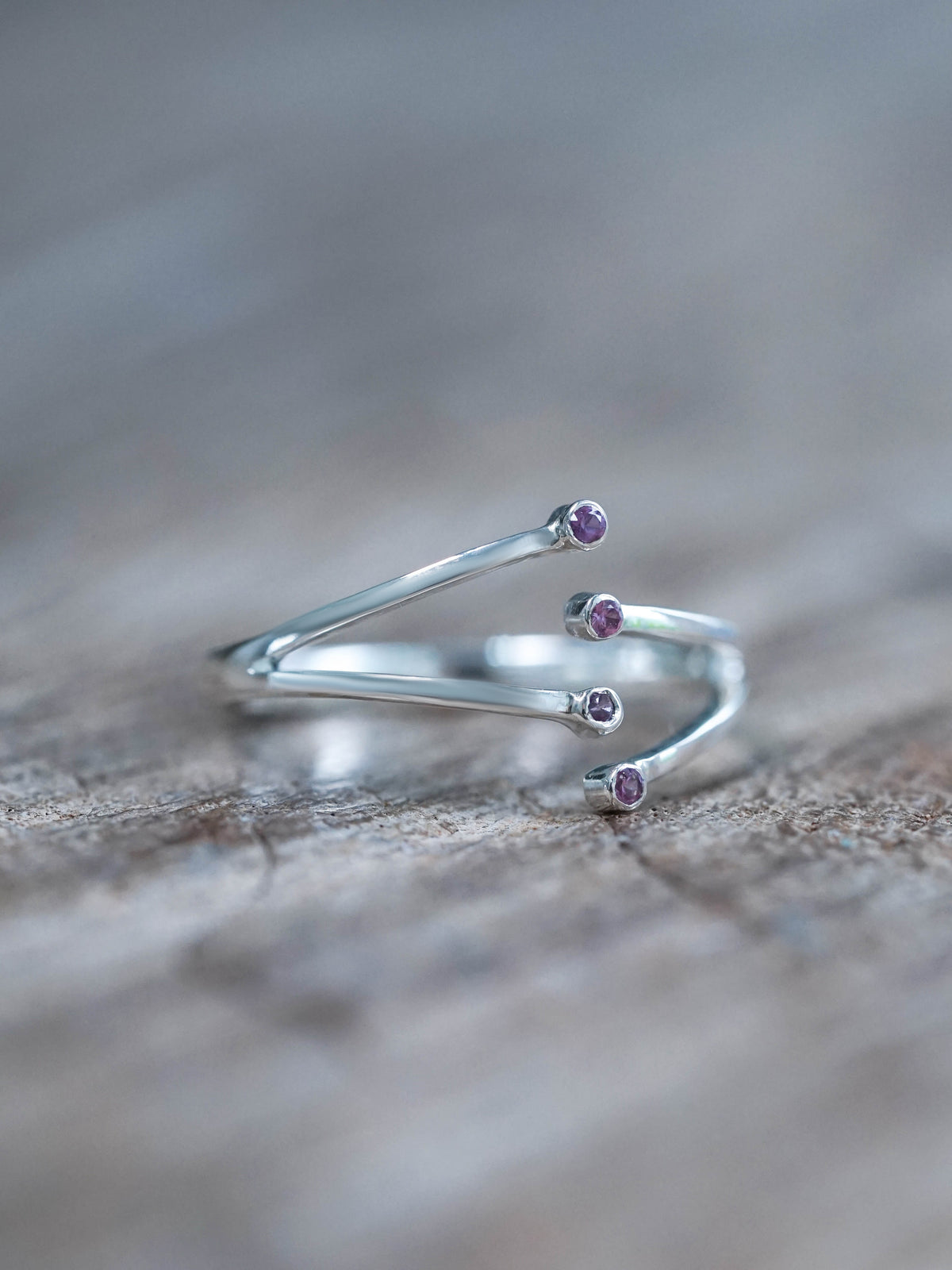 Open Hug Sapphire Ring