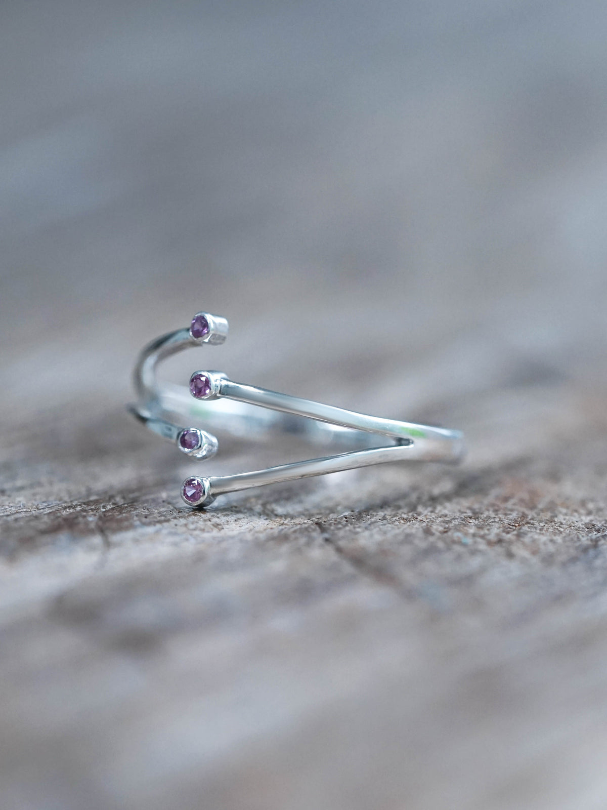 Open Hug Sapphire Ring