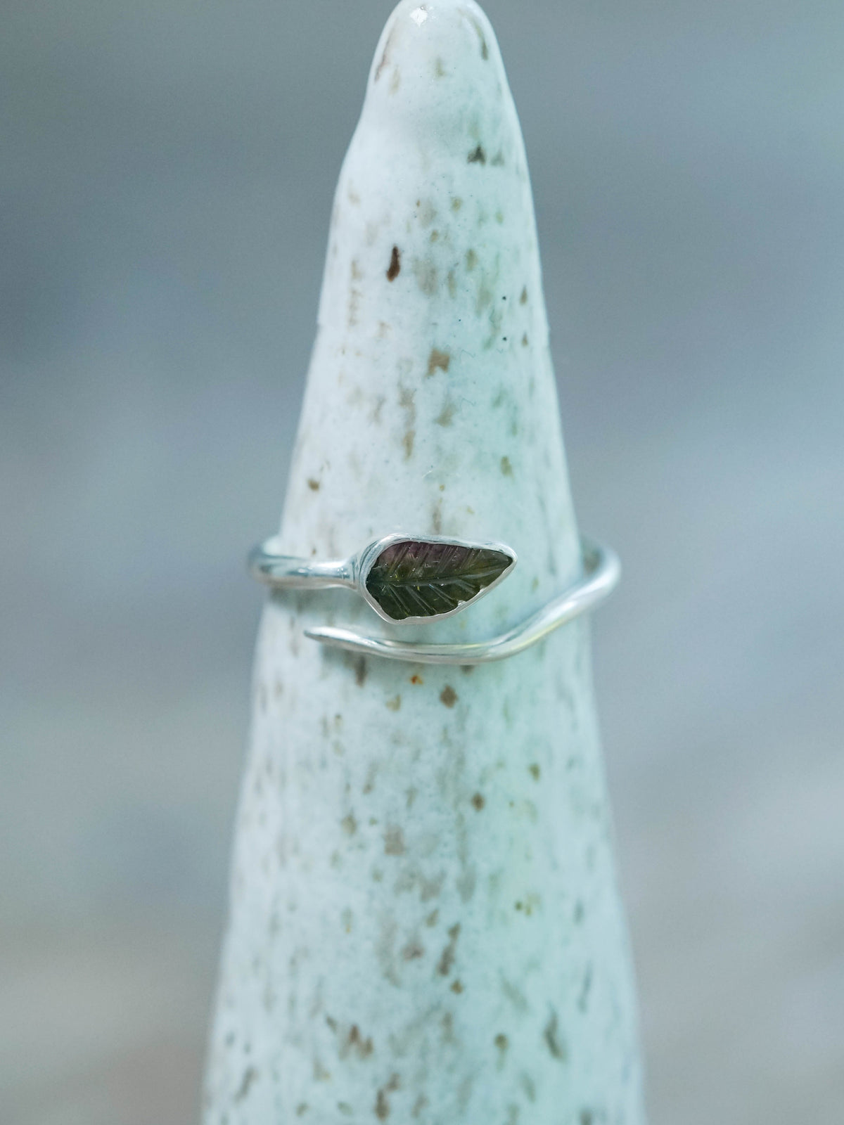 Open Tourmaline Leaf Ring