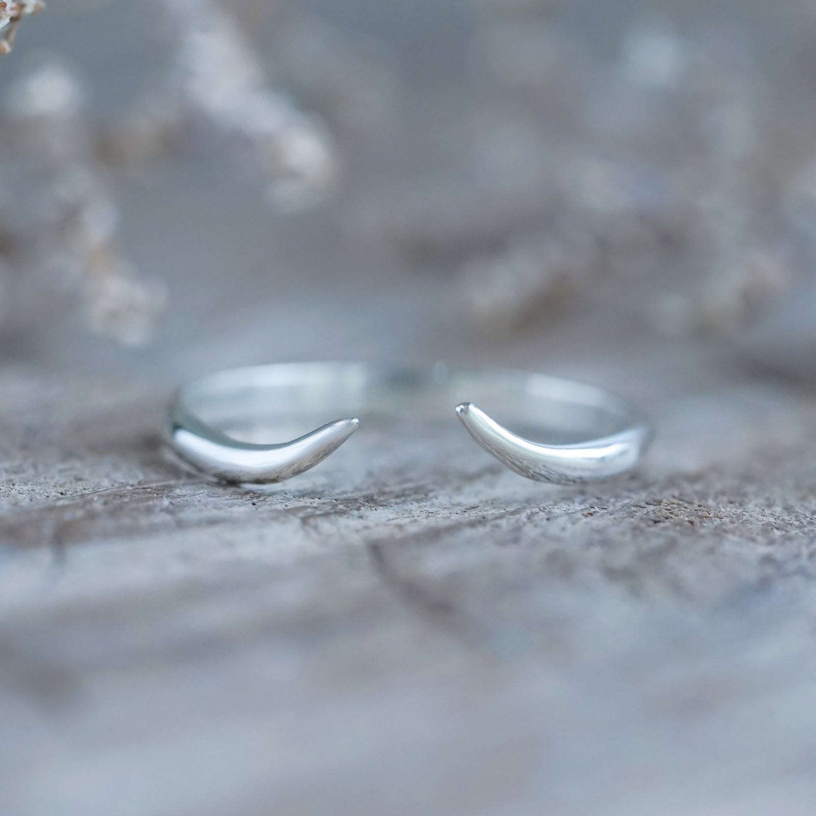 Open Hug Ring in recycled sterling silver