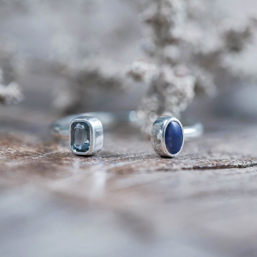Open Opal and Sapphire Ring