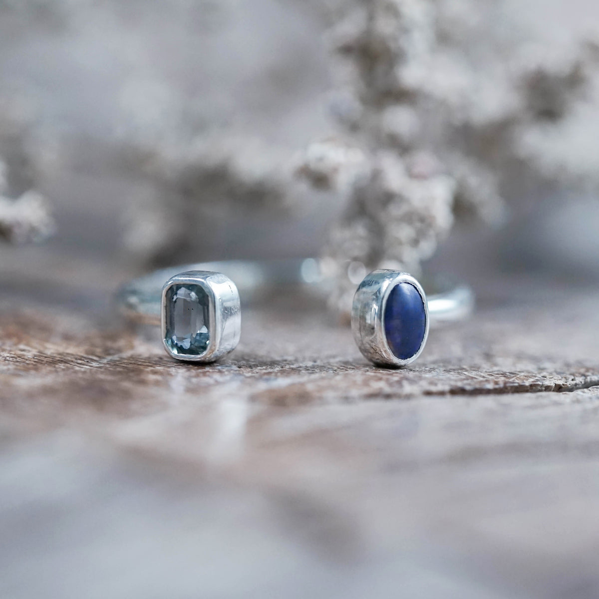 Open Opal and Sapphire Ring