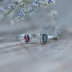 Open Ruby and Sapphire Ring