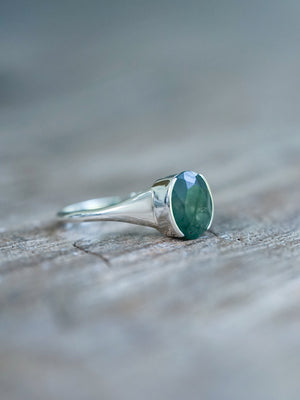 Oval Moss Agate Ring