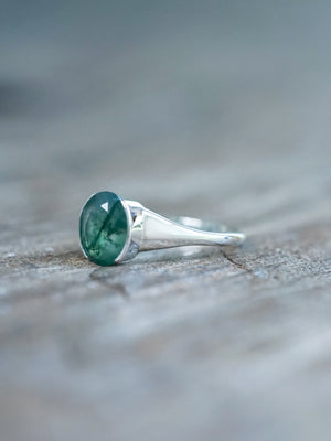 Oval Moss Agate Ring