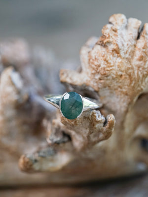 Oval Moss Agate Ring