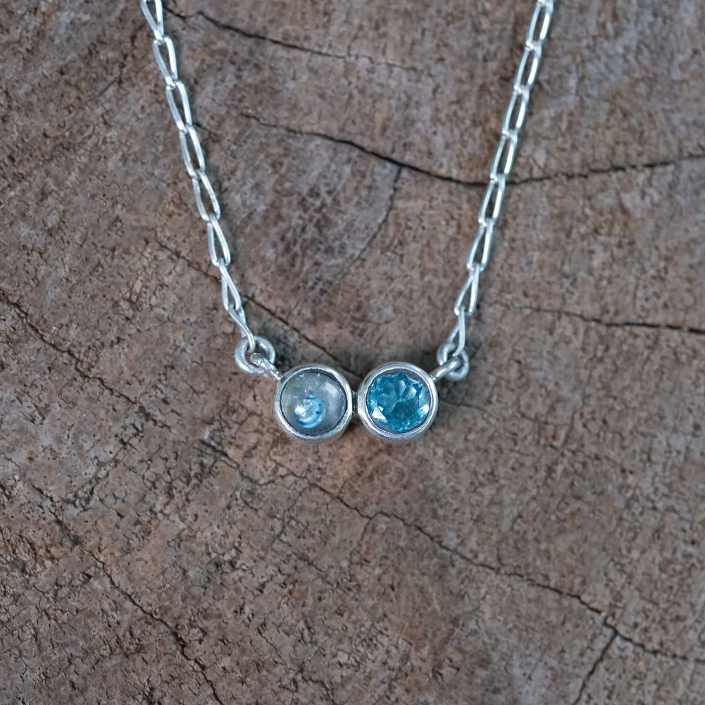 Paraiba Quartz and Apatite Necklace