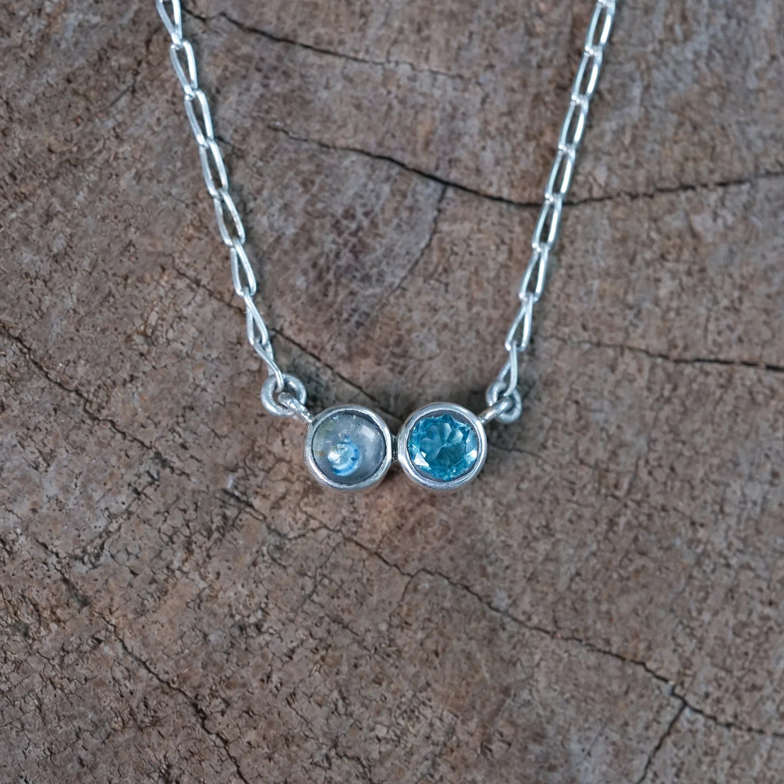Paraiba Quartz and Apatite Necklace
