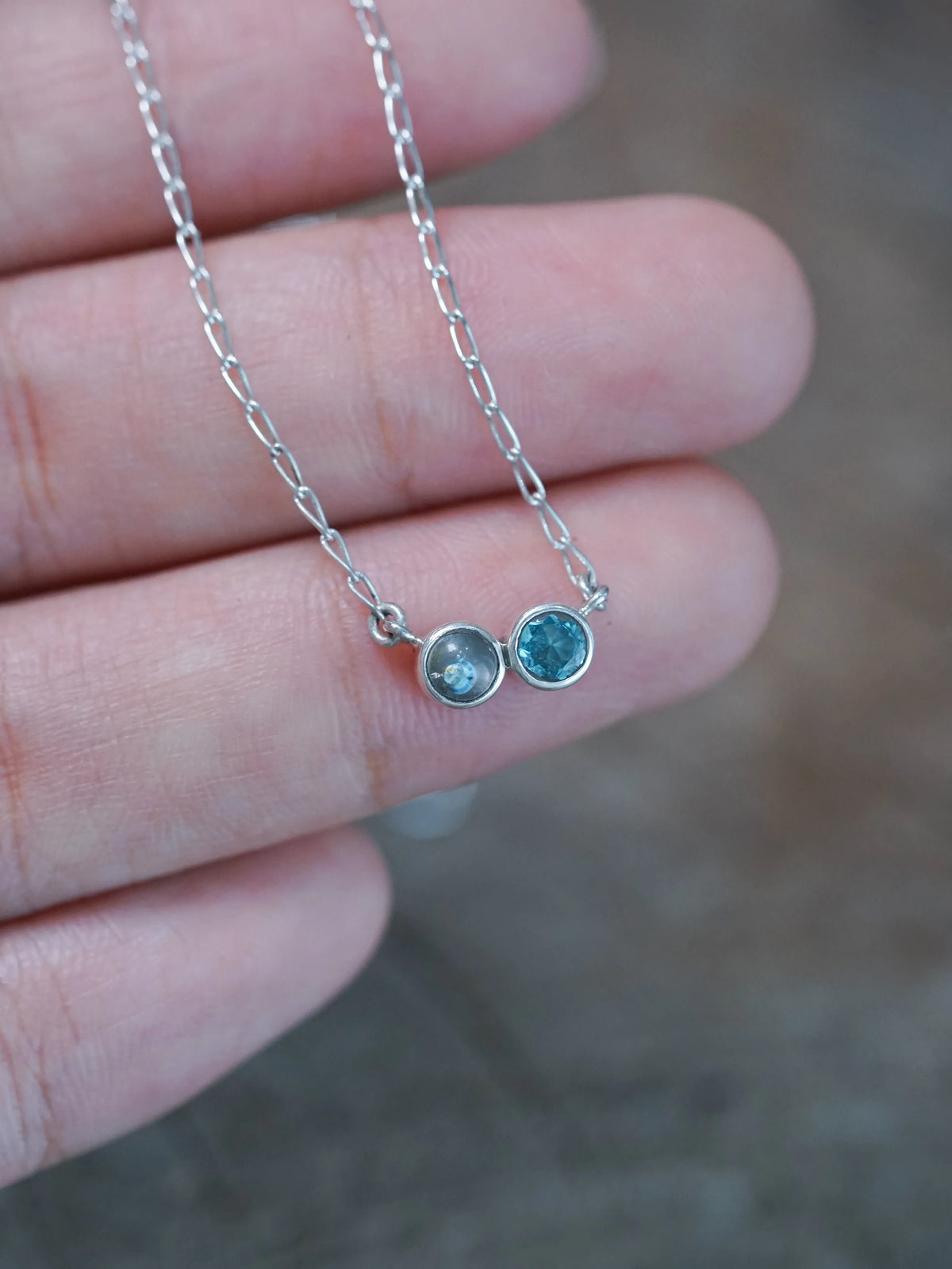 Paraiba Quartz and Apatite Pendant