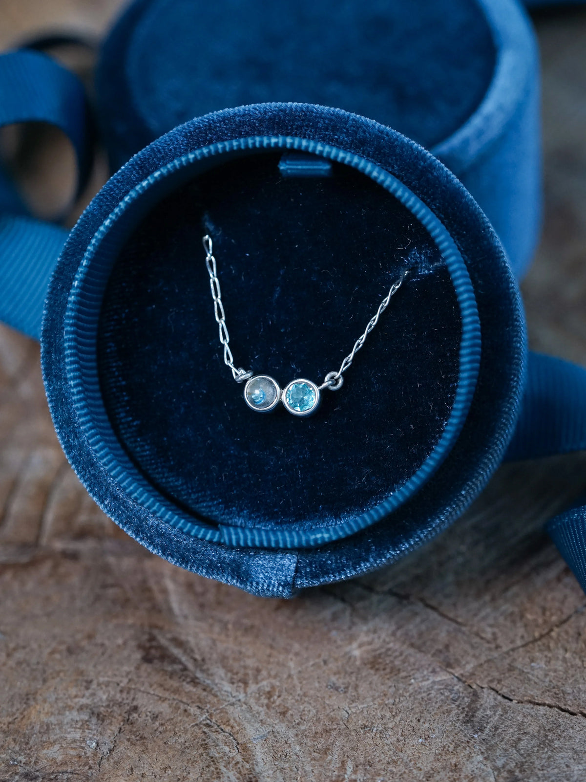 Paraiba Quartz and Apatite Pendant in Sterling Silver