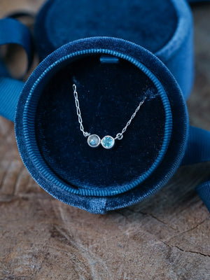Paraiba Quartz and Apatite Pendant in Sterling Silver