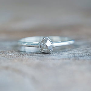 Pear Diamond Ring - size 8
