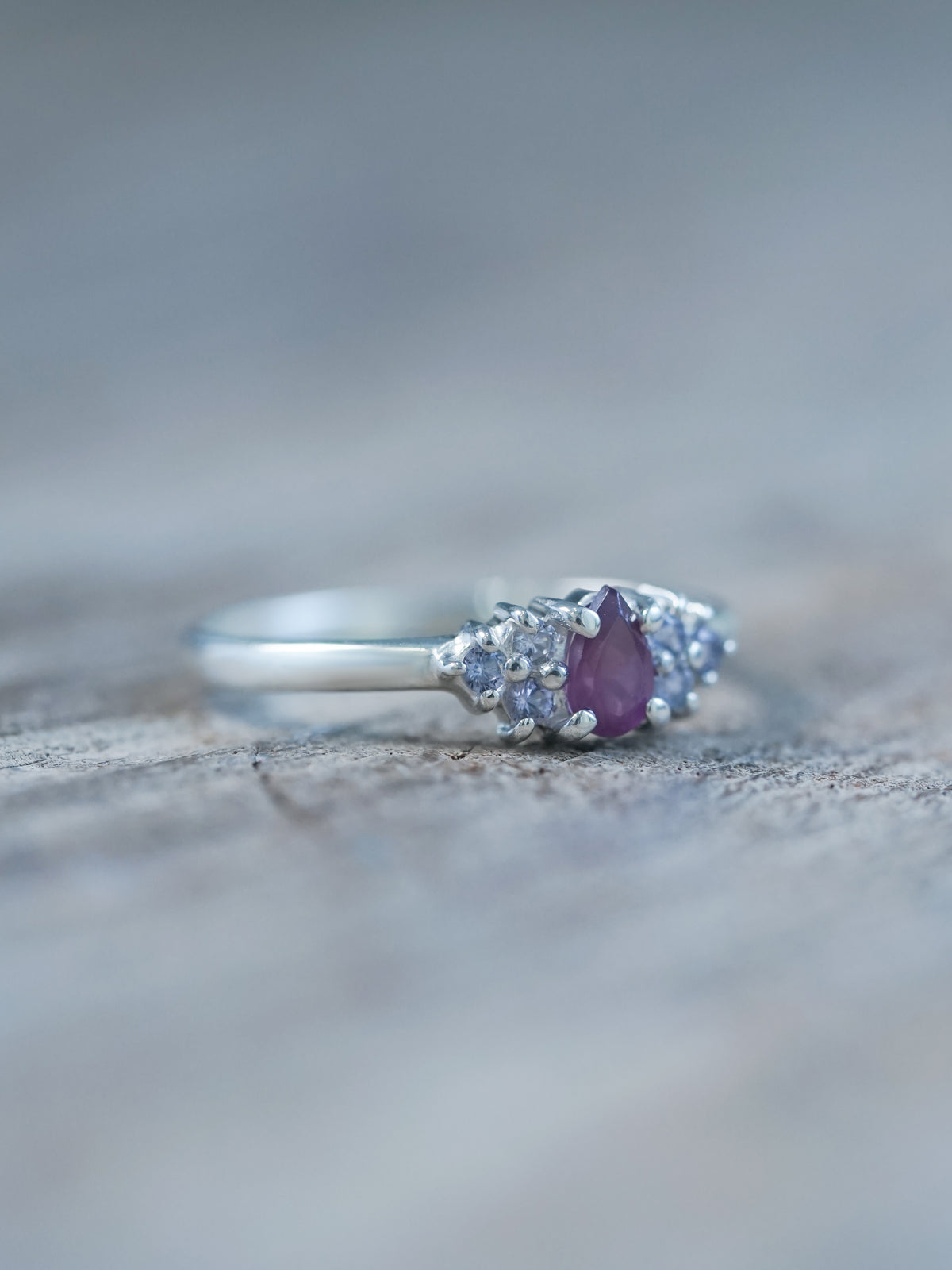 Pear Garnet and Spinel Ring - Gardens of the Sun | Ethical Jewelry