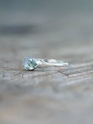 Pear Moss Agate Ring