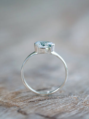 Pear Moss Agate Ring